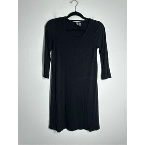 TMG Vintage 90s  Dress Black Goth Swing Dress Size S